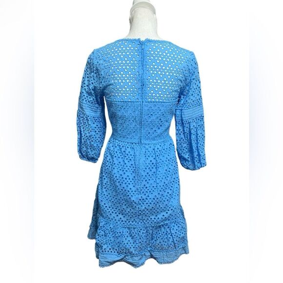 Lilly Pulitzer Zanzibar Blue Lucinda Eyelet Mini Dress - 0 - Picture 5 of 7